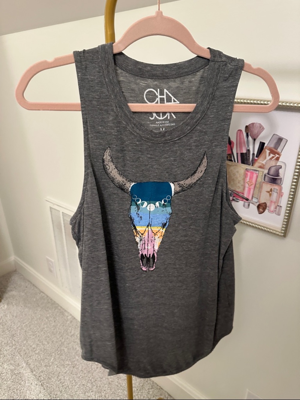 Chasor Gray Tee with White Logo